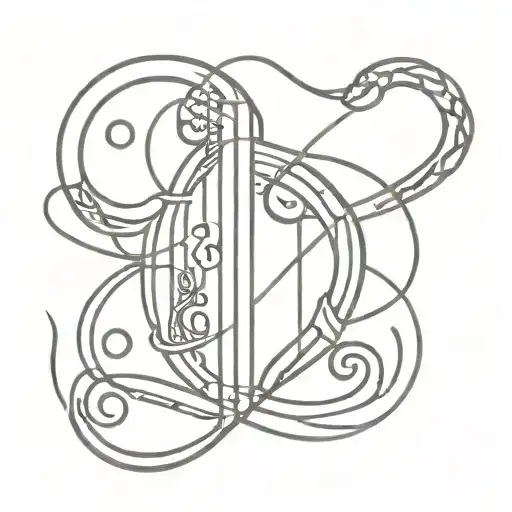 Guitar Strings Morphing Into Viking Runes