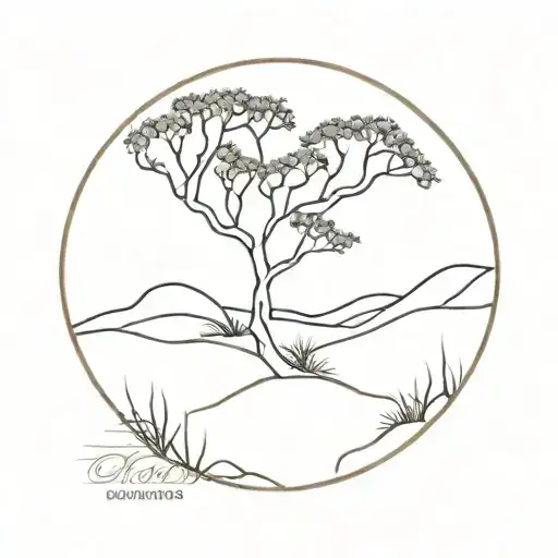 Dunes And Acacia Tree