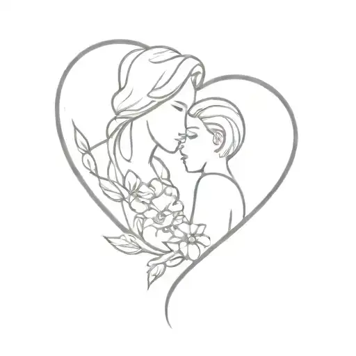 Mum And Daughter Hearts