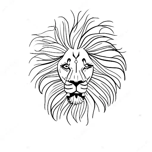 Lion With A Dandelion