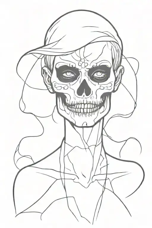 Scary Lady Skull Evil