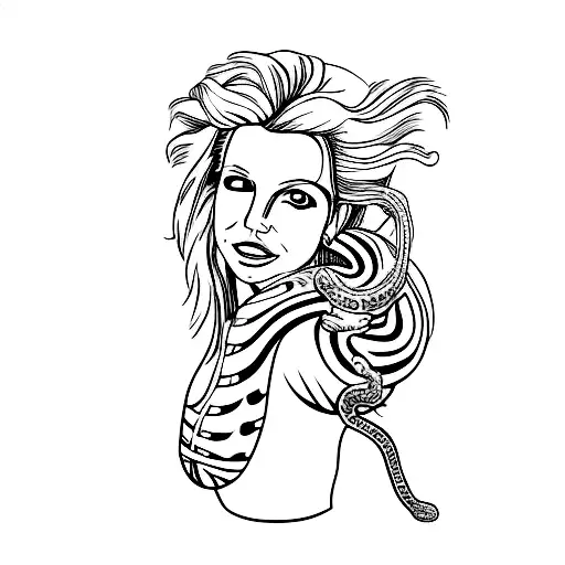 Britney Spears Holding The Snake At The Vmas