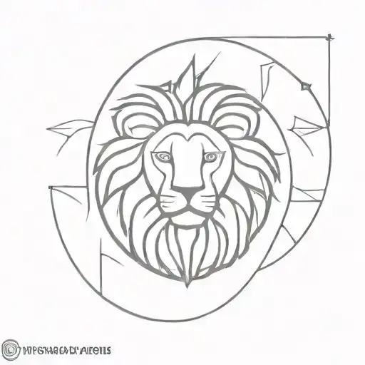 Sun And Lion Persian Symbol