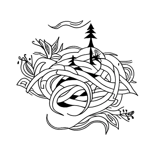 Band Tattoo With Nature