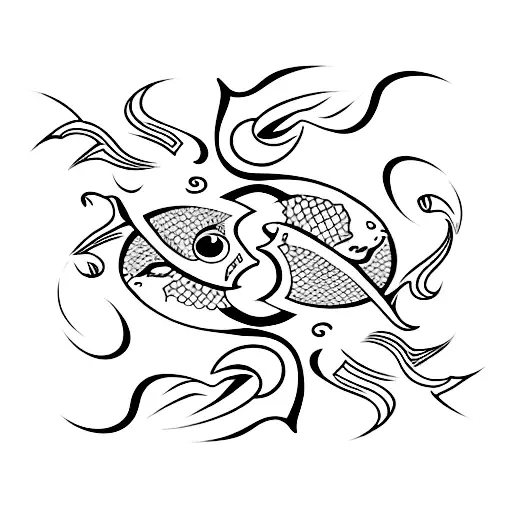 Minilamalist Yin And Yang Koi Fish