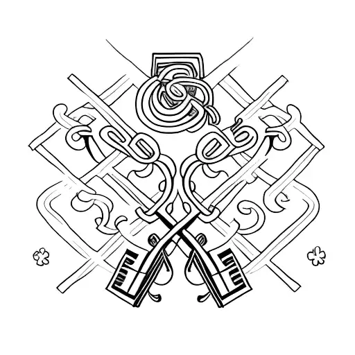 The Word Gramps With A Shamrock And The Number 13