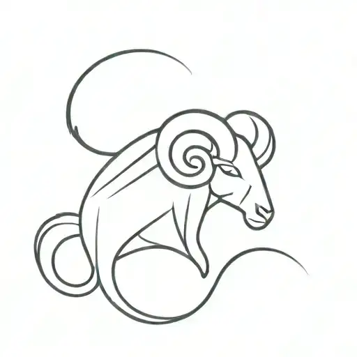 Minimalist Aries Zodiac Sign