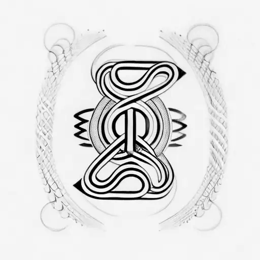 Infinity Symbol With A And H Initials In