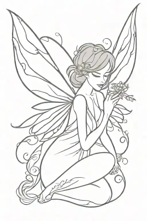 Fairy With Heart-shaped Wings