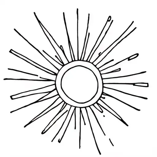 Tribal Tatto With Sun Rays