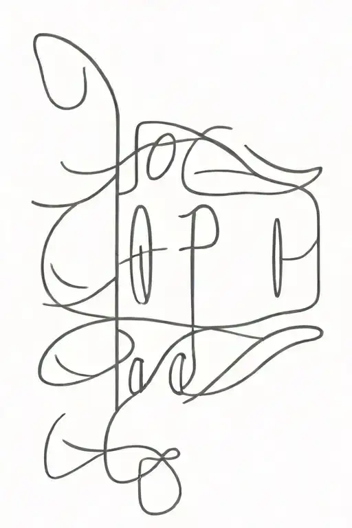 Hqp Lettering Tattoo On The Forearm