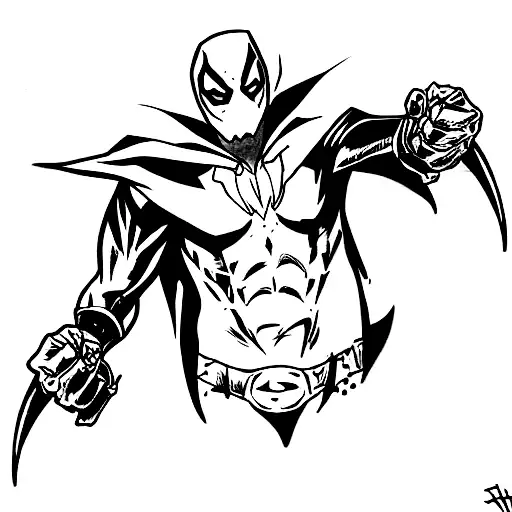 Spawn Comic Hero With Red And Black Colors