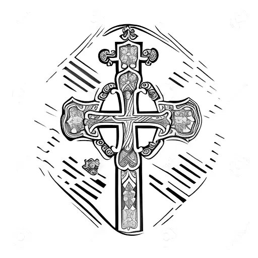 Cross With Roman Rumerals