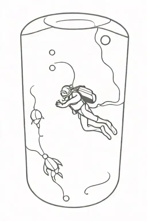 Scuba Diver Swimming