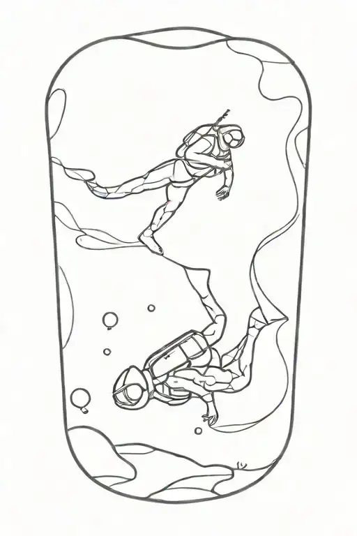 Scuba Diver Floating