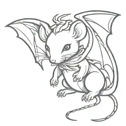 Mouse In A Dragon Costume