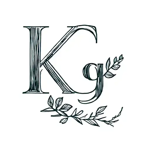 Letters K And G In Nature Inspired