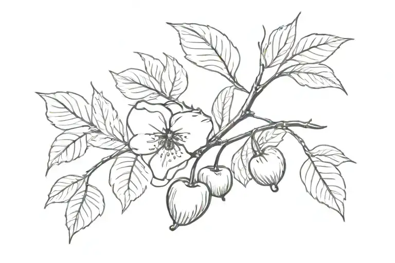 Cherry Collarbone Tattoo For Men