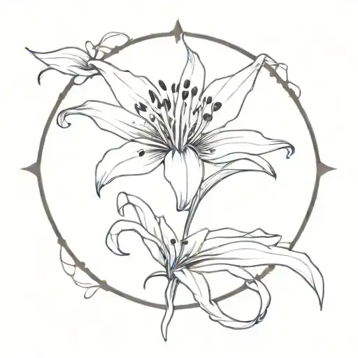 Anime Spider Lilly Flower W Vines Wrapping The Hand