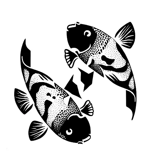 Two Weird Koi Fish In Rainbows