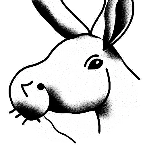 Bunny Riding A Horse One Line