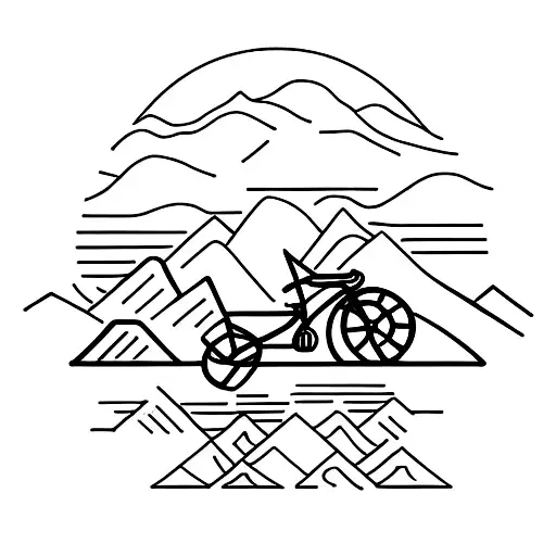 Mountain Scene With Bike