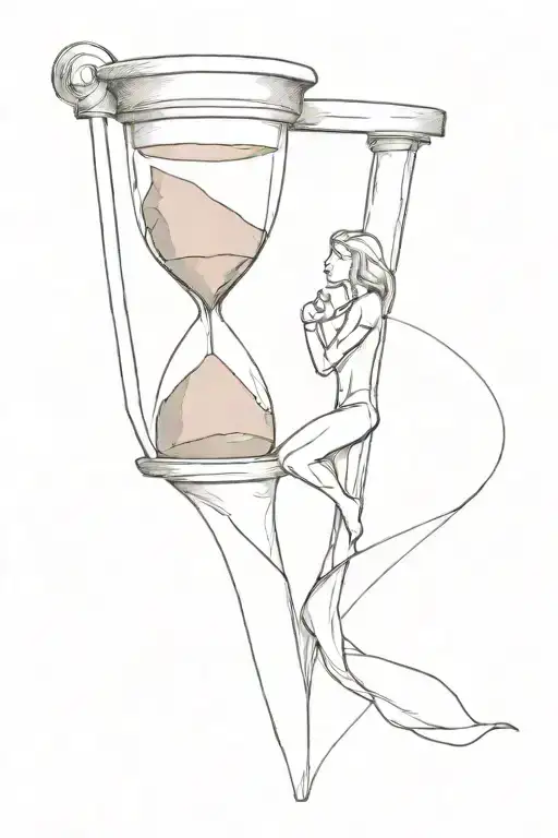 An Hourglass With In The Top Half Of The Hourglass A Diver And In The Lower Half Some Sand