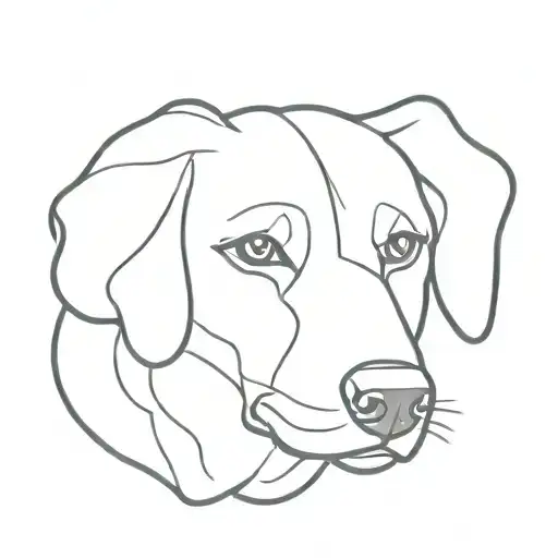 Dog Head With Floppy Ears