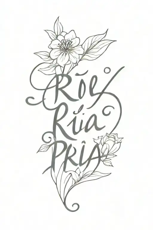 Flowers With The Word 'Ria' In It