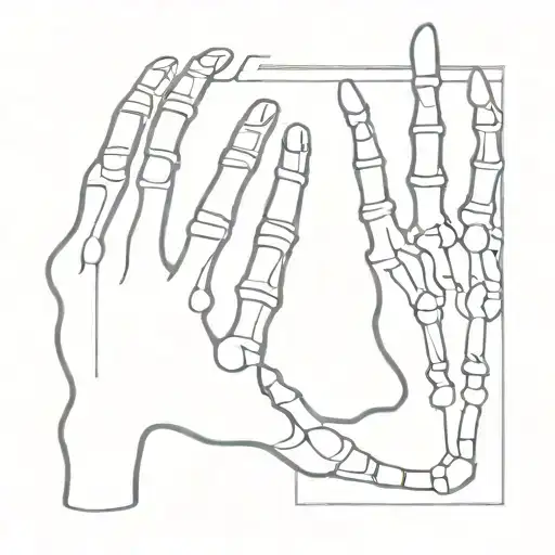 Skeleton Hand With Negative Trait Cards