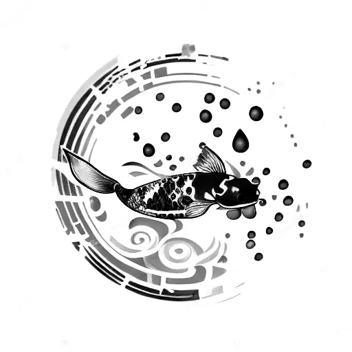 A Colorful Koi Fish Swimming In A Coffee Cup With A Rainbow Pouring Out Of It