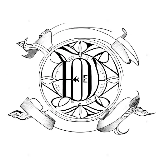 Hourglass With The Letter E