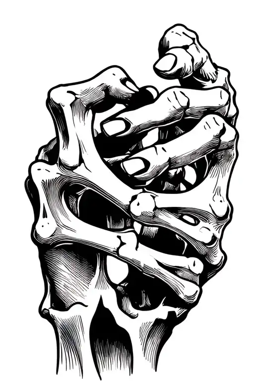 Femur Bone Hand Holding