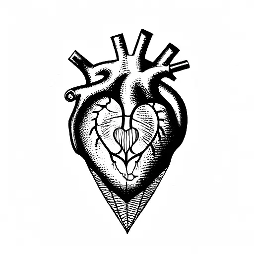 Anatomical Heart With Zodiac Libra