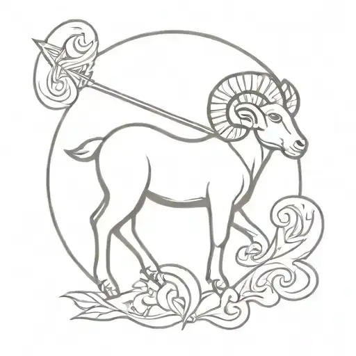 Aries Feminine With Sword And Evil Eye