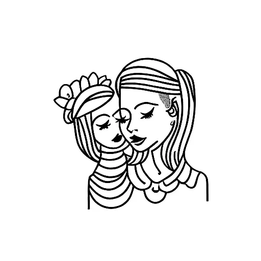 A Mother Daughter Tattoo For On The Collarbone