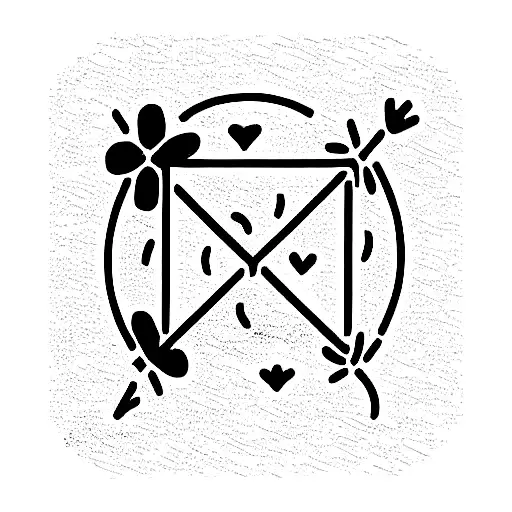 Text I Have Passed Through Fire With Small Flames And Flowers On Either Side