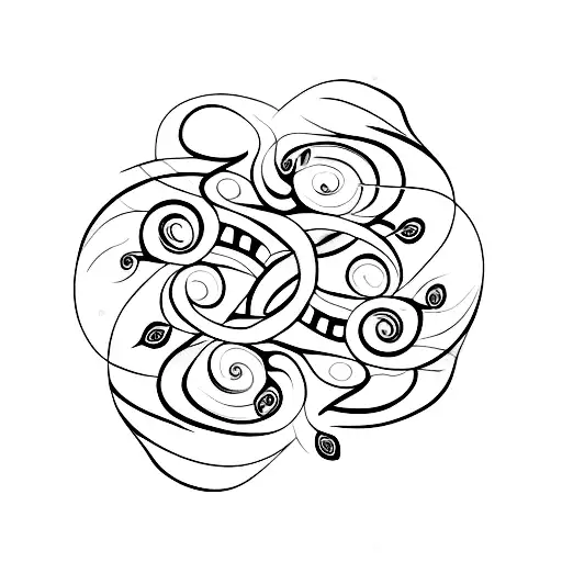 A Delicate Tattoo Of Smoke Tendrils Intertwining With Intricate Floral Patterns