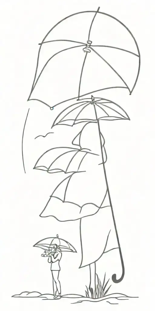 Mother Nature Under An Umbrella