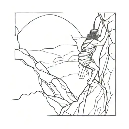 Jesus Boulder Climber Scaling