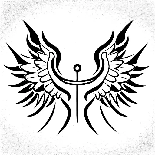 Trans Symbol With Biblical Angel Wings