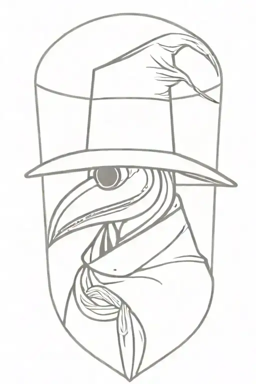 Plague Doctor In A Minimalist Style