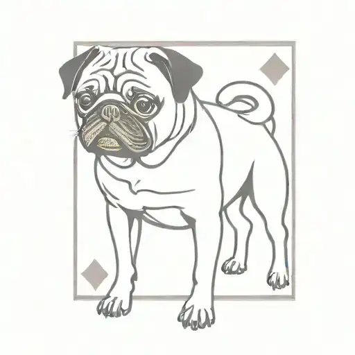 Pug Inside A Playing Card
