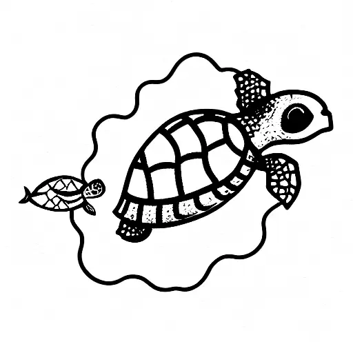Corals And Sea Turtle