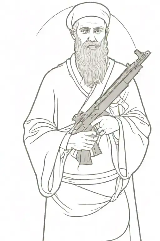 A Russian Orthodox Christian Monk Holding Ak-47