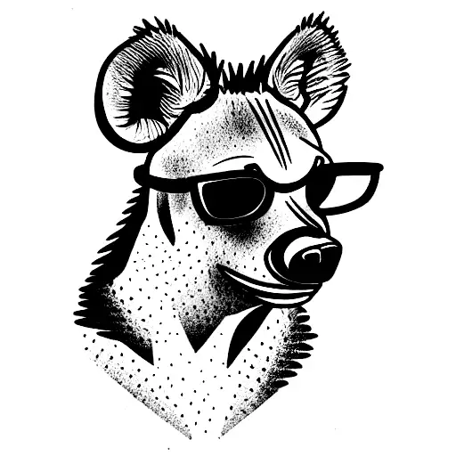 A Cartoon Hyena Wearing Sunglasses