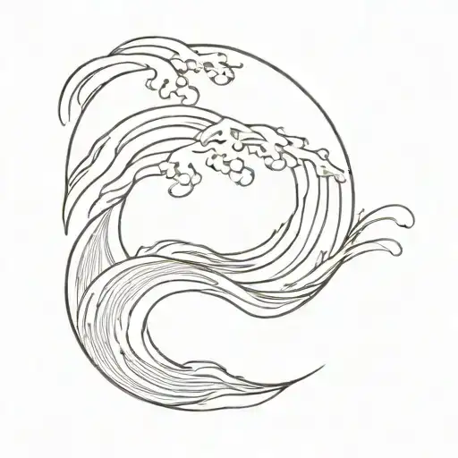 Japanese Tattoo Water Waves