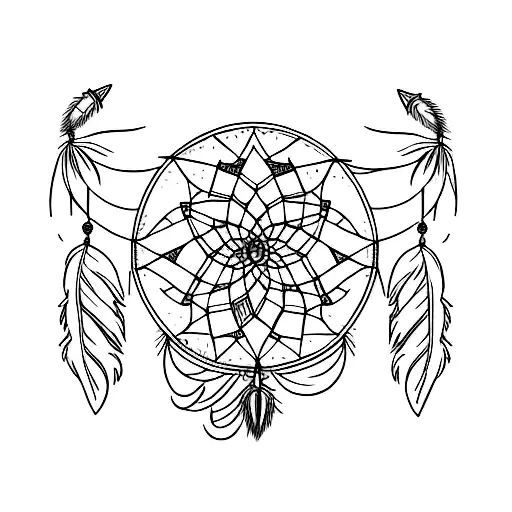 Dreamcatcher With A Book As The Central Design