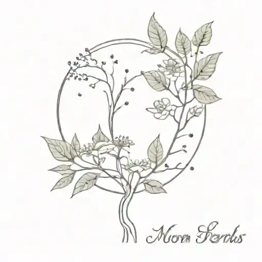 Moon Herbs Natural Elements Tree Plants Flower