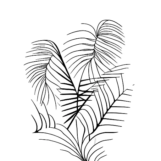 Palm Tree Minimalistic Single Line